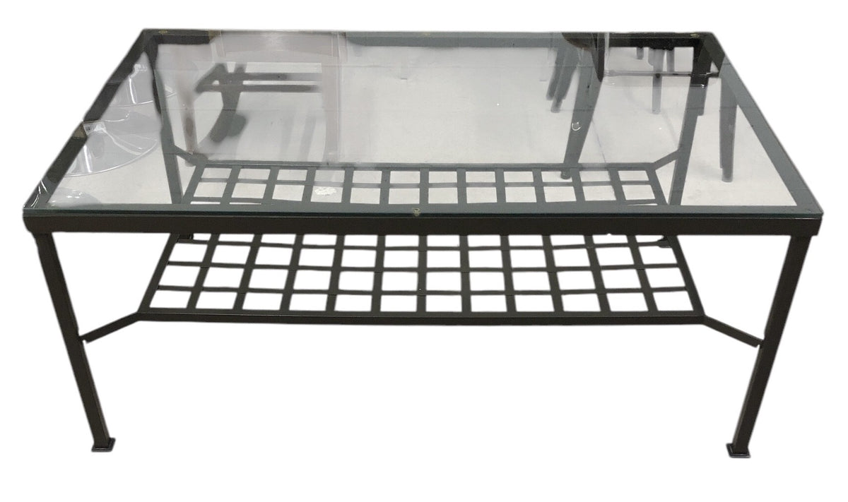 Large Rectangular Glass Coffee Table