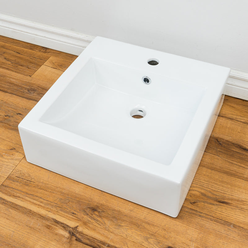 18.5-inch Rectangular Ceramic Drop-in Sink