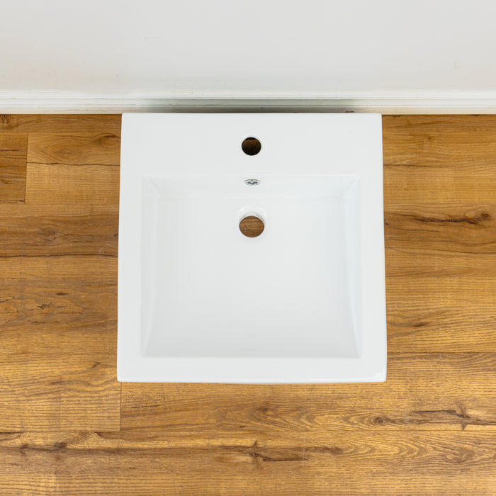 18.5-inch Rectangular Ceramic Drop-in Sink