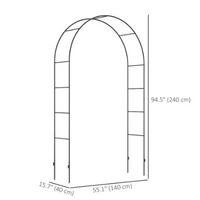 Outsunny Decorative Garden Trellis Arch Party Photo Prop