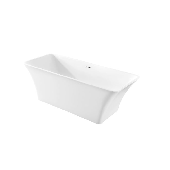 67-inch Hypnotic Acrylic Freestanding Bathtub in Gloss White