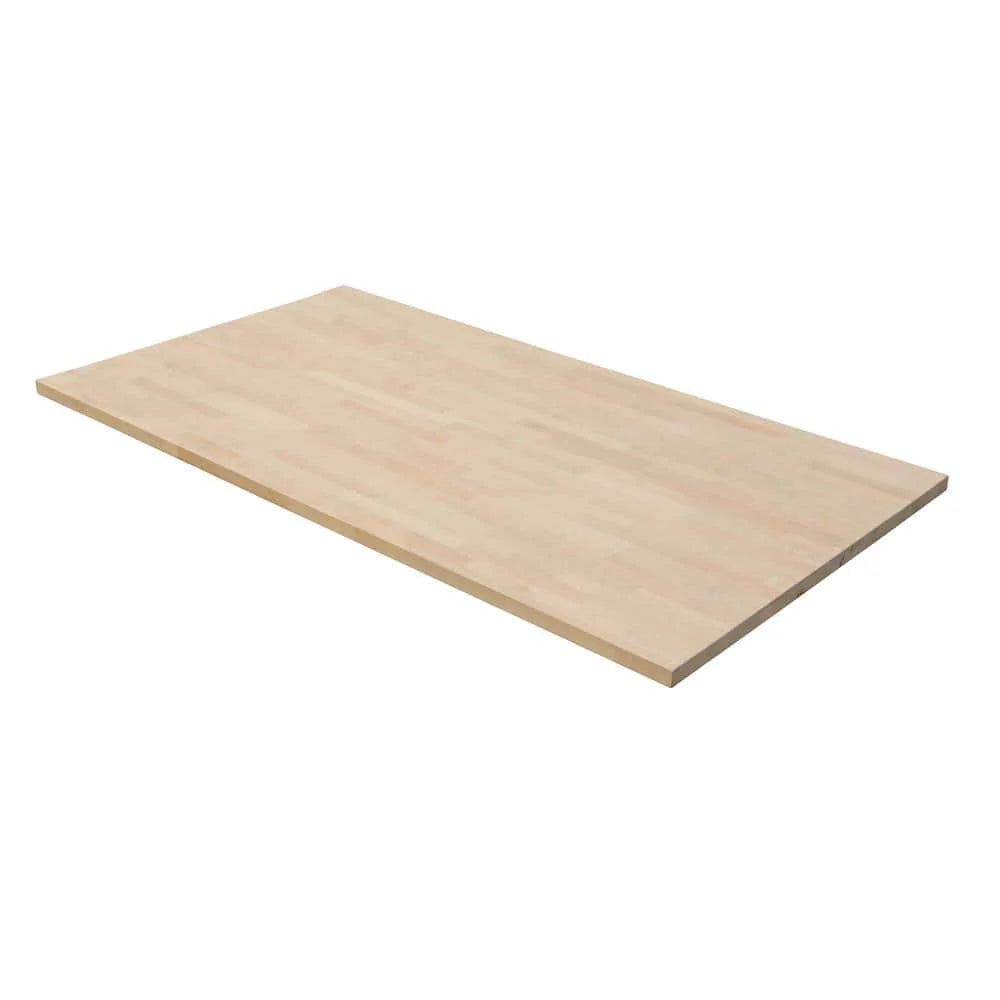 6 ft. L x 39 in. D Unfinished Birch Solid Wood Butcher Block Countertop Island with Square Edge