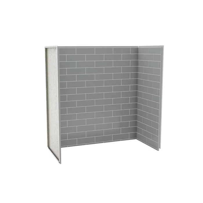 Utile 60x30x60 3-Panel Tub Surround Wall Kit in Metro Ash Grey