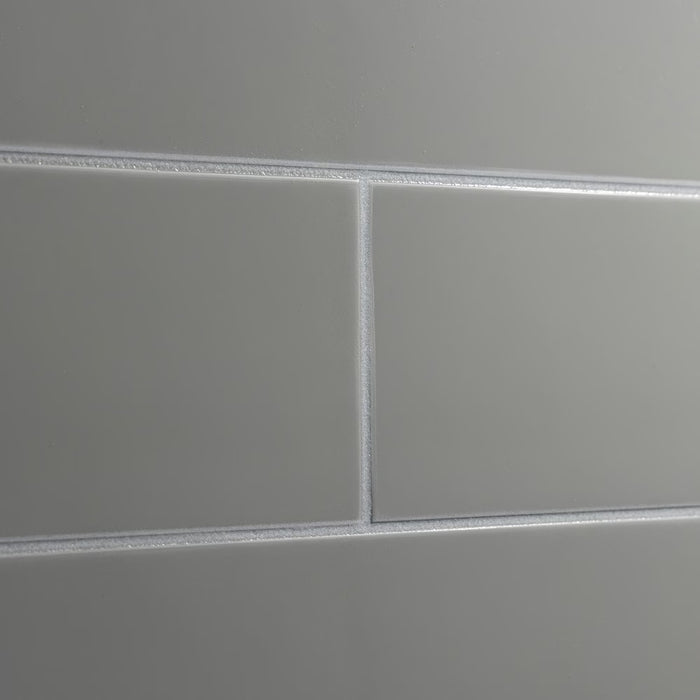 Utile 60x30x60 3-Panel Tub Surround Wall Kit in Metro Ash Grey