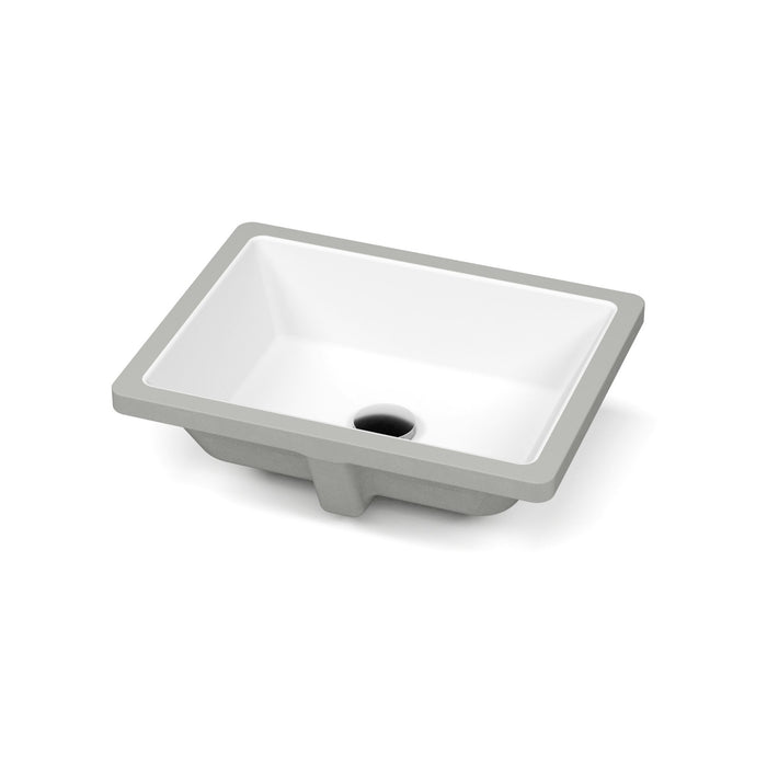 19-inch Undermount Porcelain Bathroom Sink in White