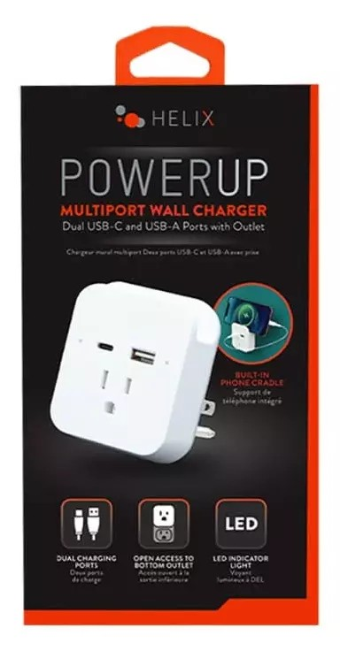 Helix Powerup Multiport Wall charger in White