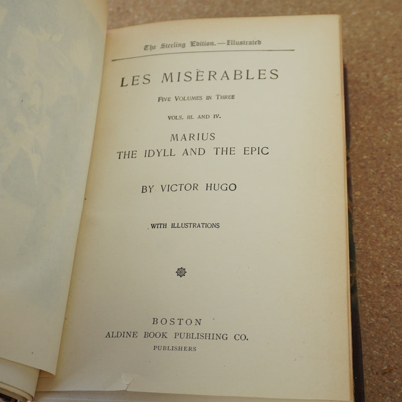 Victor Hugo's Works - Les Misérables Vol 3-4 Marius - The Idyll And The Epic