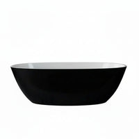 Victoria + Albert 67" Freestanding Black & White Limestone Bathtub