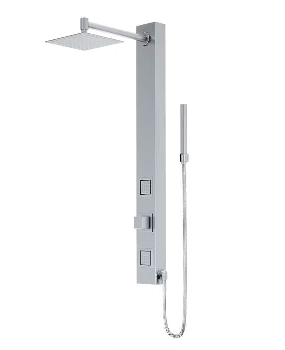 VIGO Orchid 2-Jet High Pressure Shower Panel System Stainless Steel