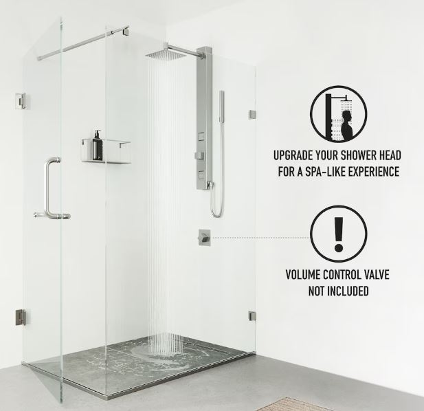 VIGO Orchid 2-Jet High Pressure Shower Panel System Stainless Steel