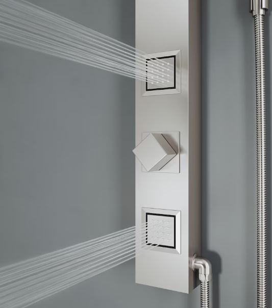 VIGO Orchid 2-Jet High Pressure Shower Panel System Stainless Steel