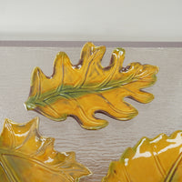Vintage Ceramic Leaf Dishes - 3pcs Set