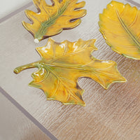 Vintage Ceramic Leaf Dishes - 3pcs Set