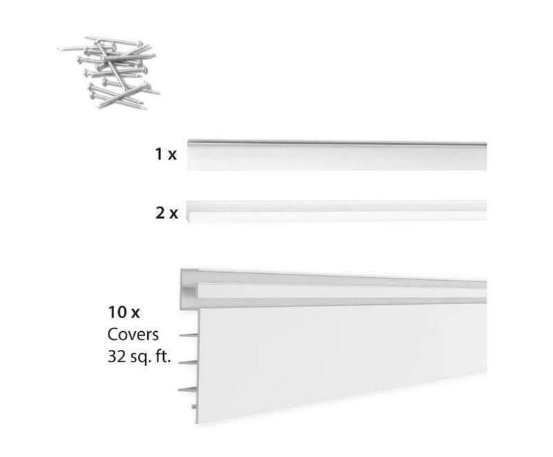 Proslat 32 sq. ft. Slatwall Panels