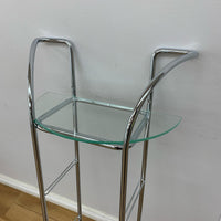 Wall Hung 5-Tier Modular Cabinet/Glass Shelves in Chrome MO38