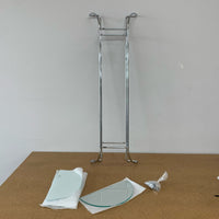 Wall Hung 5-Tier Modular Cabinet/Glass Shelves in Chrome MO38