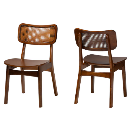 Walnut Brown Dining Chair Set of 2