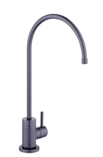 Modern Single-Handle Beverage Faucet in Matte Black