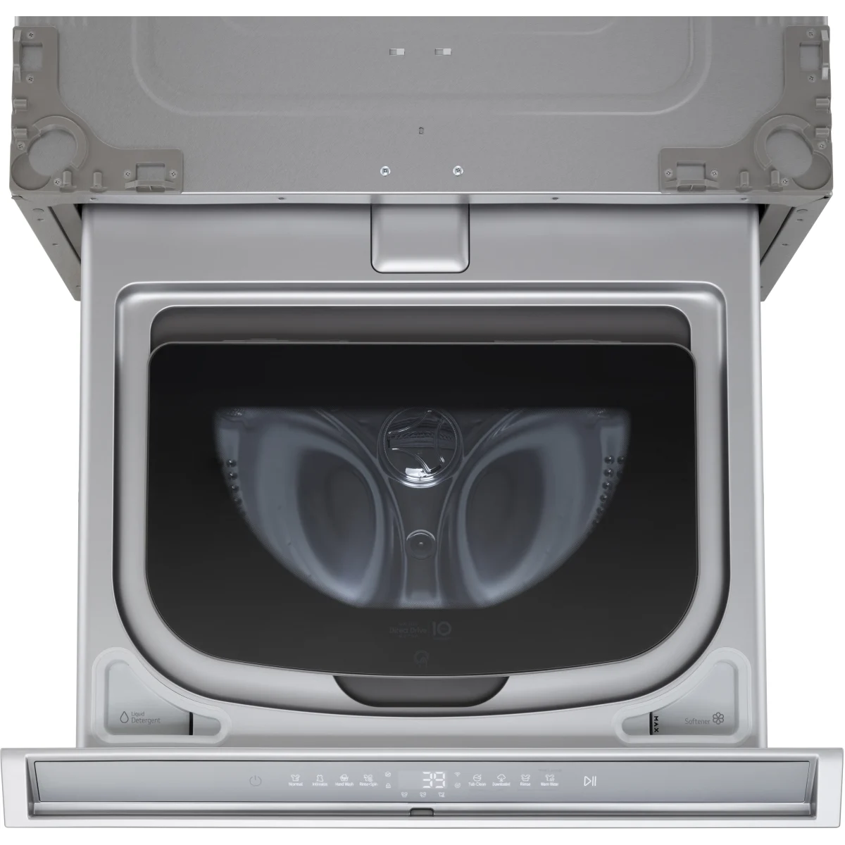 SIGNATURE 1.0 cu. ft. 29 in. SideKick Pedestal Washer for Front Load Washer in Brushed Platinum Steel