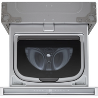SIGNATURE 1.0 cu. ft. 29 in. SideKick Pedestal Washer for Front Load Washer in Brushed Platinum Steel