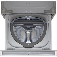 SIGNATURE 1.0 cu. ft. 29 in. SideKick Pedestal Washer for Front Load Washer in Brushed Platinum Steel
