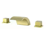 Brushed Gold Waterfall Bathroom Faucet