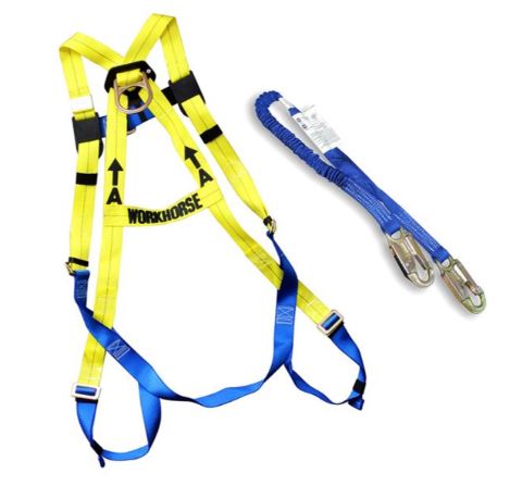 WORKHORSE Full Body Harness 6Ft Lanyard