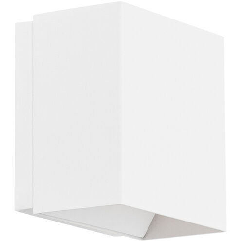 Small Rectangular Wall Sconce in White