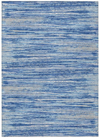 8x10-ft Wool Area Rug, Blue Sea Breeze