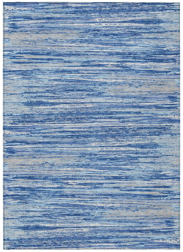 8x10-ft Wool Area Rug, Blue Sea Breeze
