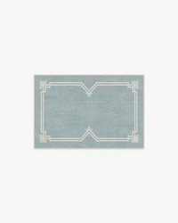 3' x 2' The Hiltons Chrysler Border Chambray Blue Rug