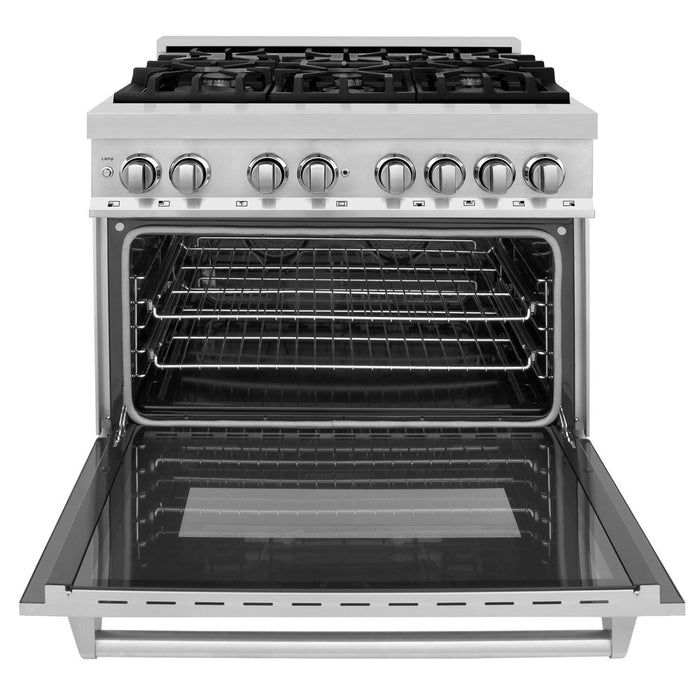 ZLINE 36” 4.6 cu. ft. Range with Gas Stove and Electric Oven in Stainless Steel