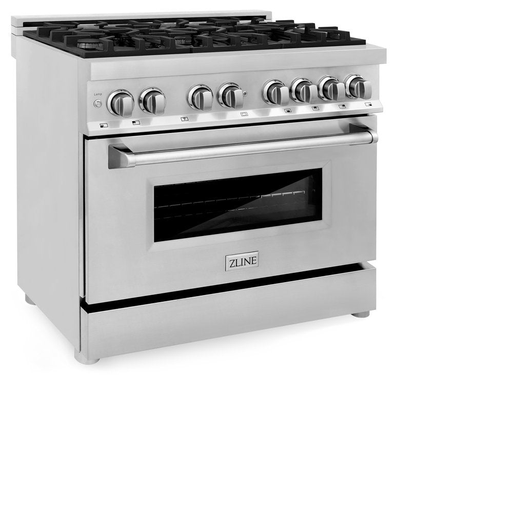 ZLINE 36” 4.6 cu. ft. Range with Gas Stove and Electric Oven in Stainless Steel