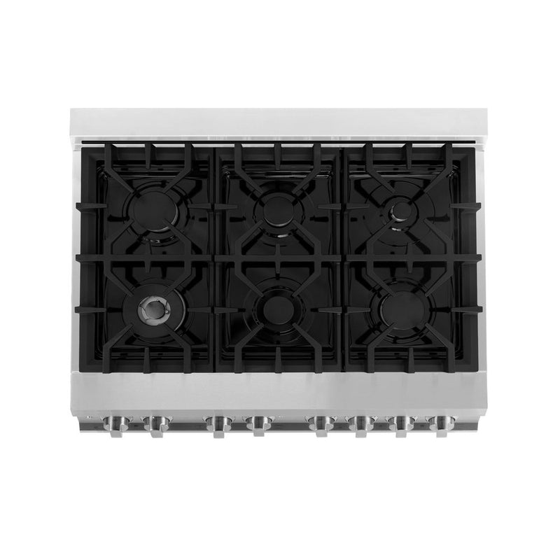 ZLINE 36” 4.6 cu. ft. Range with Gas Stove and Electric Oven in Stainless Steel