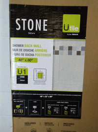 Utile Stone Shower Back Wall (1-Piece)