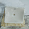 18.5"w Beige Rectangular sink