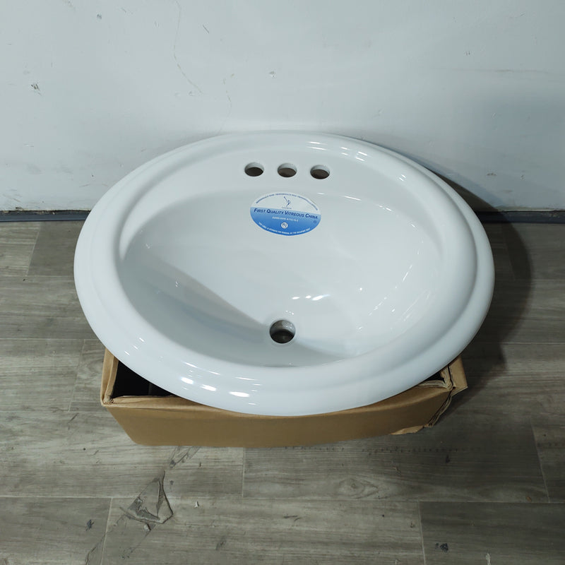 19.25" x 23.5" Gerber White Oval Sink (12804)