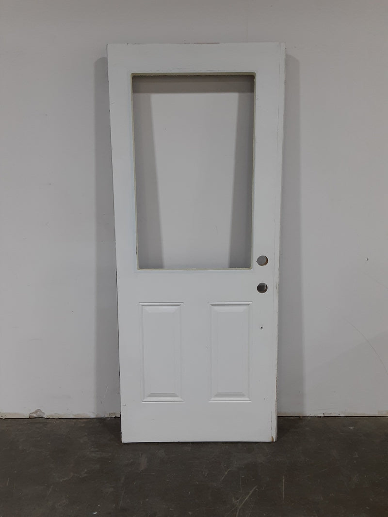 33" x 78 1/2" White and Black Door Without Glass