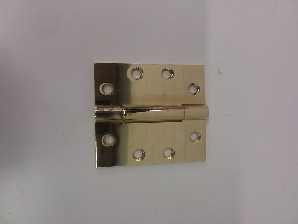 3 Pack of Brass Polished Industrial Hinges