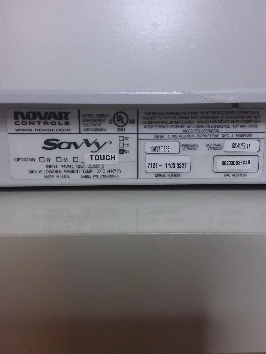 Novar Controls Savvy Energy Infosystem