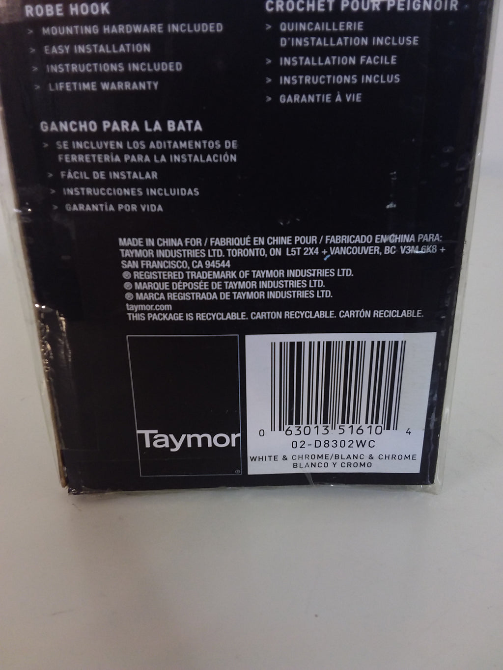 Taymor Heritage Bellissima Robe Hook