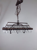 Lacy Aged Bronze with Crystal Drops Chandelier