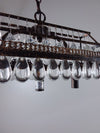 Lacy Aged Bronze with Crystal Drops Chandelier