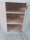 Cream Hexagonal Glass Corner Cabinet