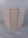 Cream Hexagonal Glass Corner Cabinet
