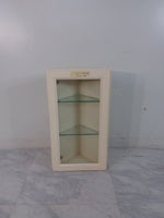 Cream Glass Corner Cabinet