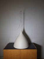 White Pendant Light with Gold Interior