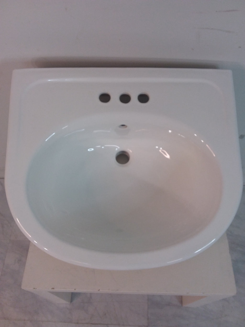 23.5" White Pedestal Sink Base