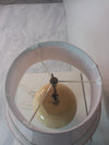 Yellow Floral Table Lamp with Cloth Shade