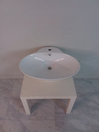 24" White Countertop Sink